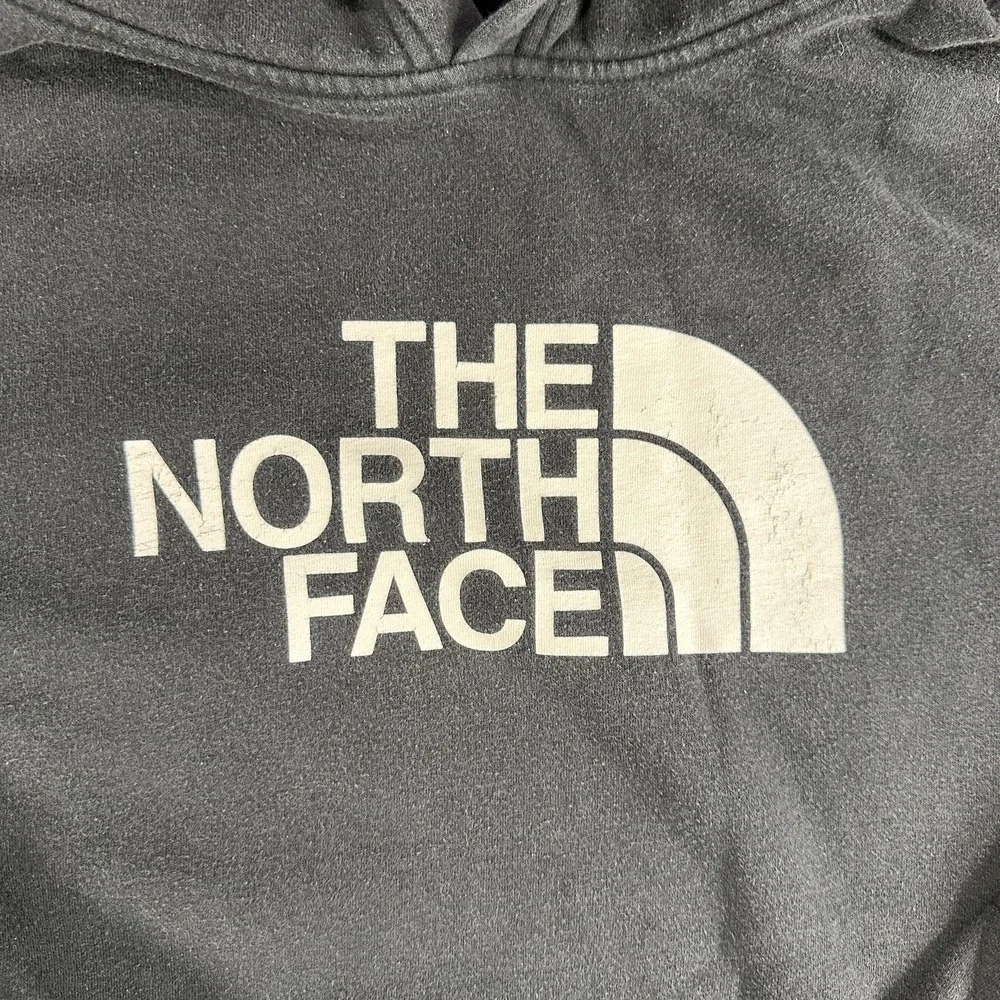 The North Face Hoodie Mens XL Black Fleece Pullover Logo Graphic Sweatshirt‎
